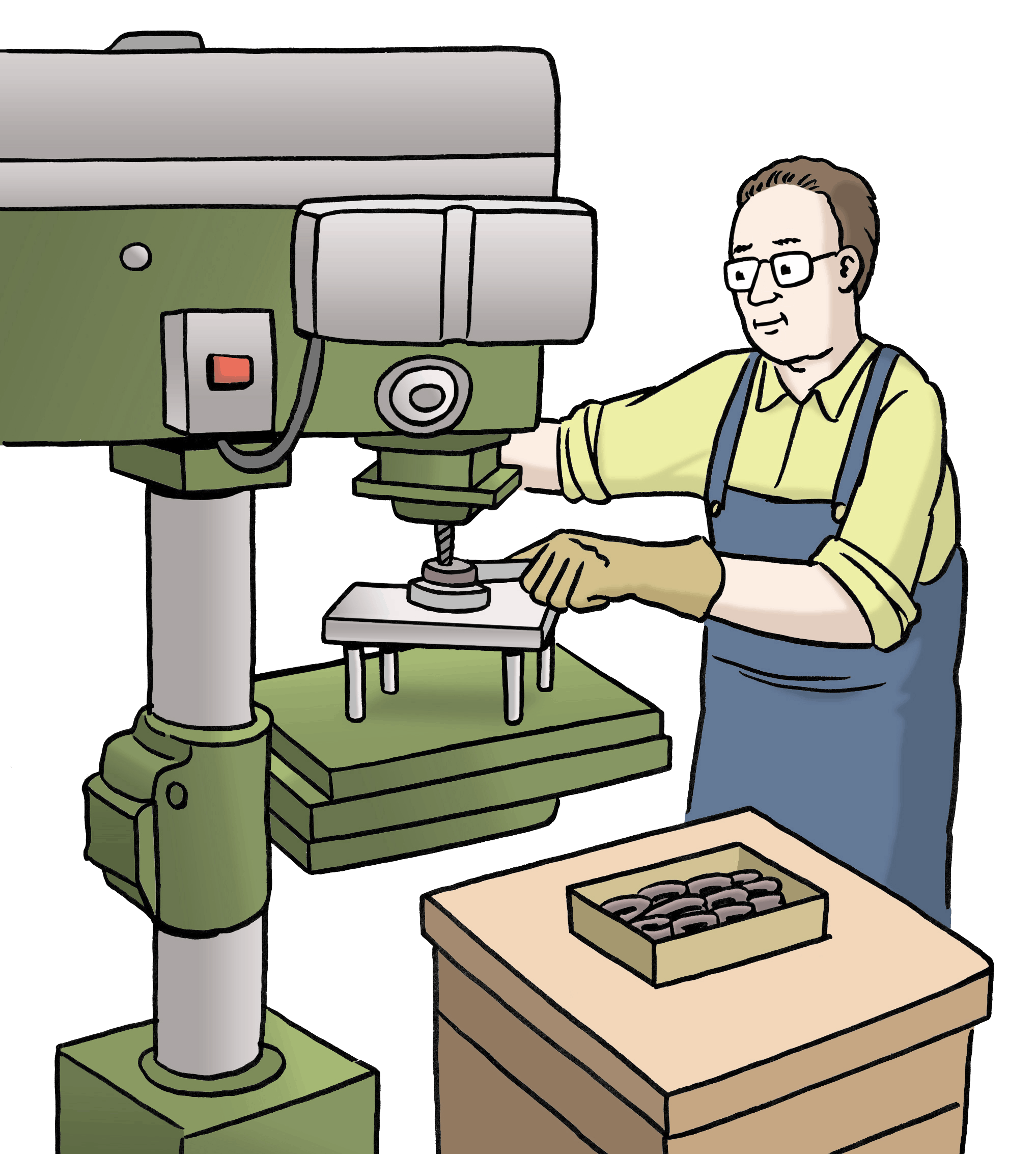 arbeit an maschine